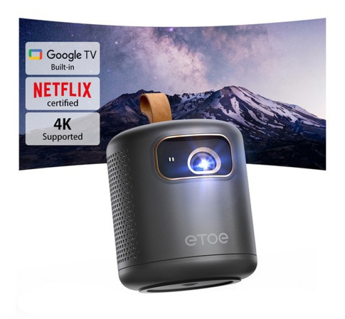 Проектор ETOE Dolphin DLP, 500 ANSI люмен, рідна роздільна здатність 1080P