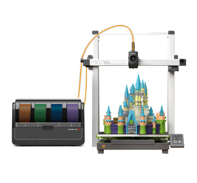 3D-принтер Anycubic Kobra 3 Max Combo, друк до 8 кольорів, кольоровий механізм ACE Pro