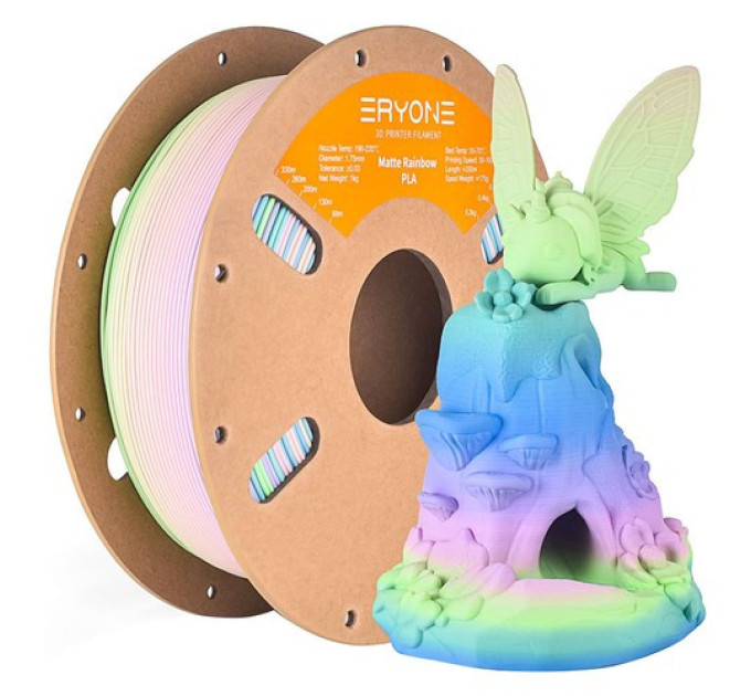 Філамент ERYONE PLA Rainbow  1 кг матового + 3 кг двоколірного матового 