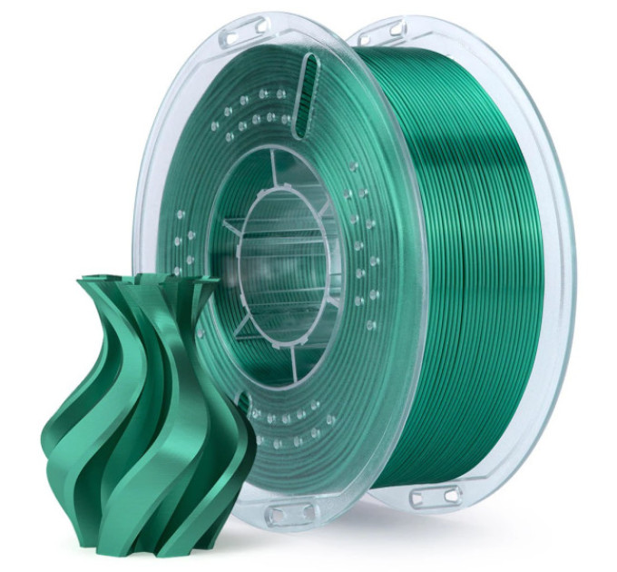 Філамент ELEGOO PLA Silk Holly Green 1.75mm, екологічна паперова котушка, 1kg (50.203.0339)