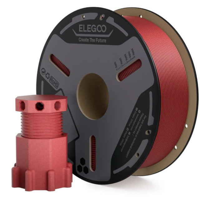Філамент ELEGOO PETG-CF Carbon Fiber Red 1KG 1.75mm, 1kg (50.203.0829)