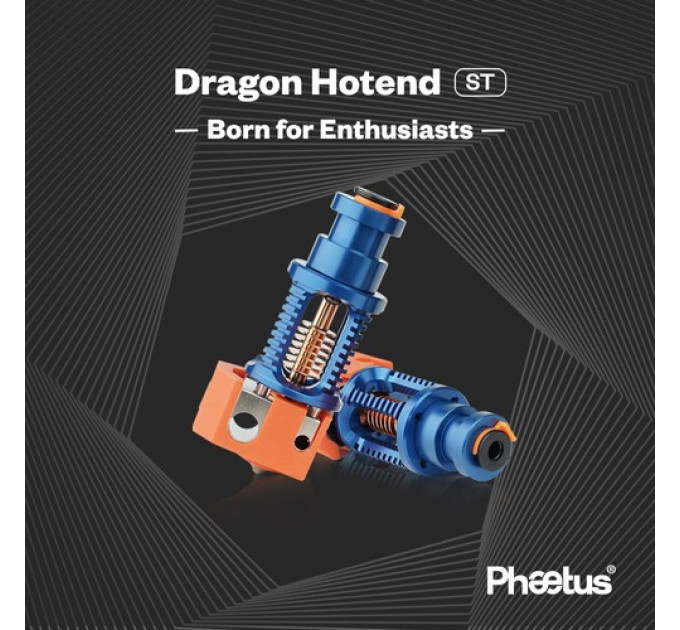 Хотенд Phaetus Dragon Standard Flow Edition, термостійкість 500 градусів, для Prusa/Creality CR-10/E