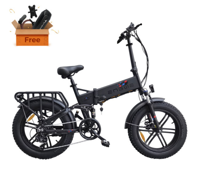 Складаний електричний велосипед ENGWE Engine X 20*4,0 Chaoyang Off-Road Fat Tires 250W - чорний