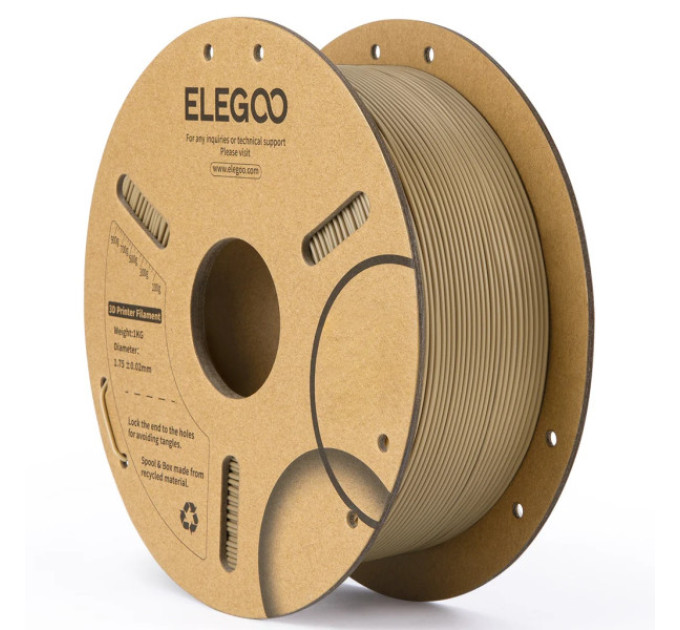 Філамент ELEGOO PLA Yellow 1.75mm , екологічна паперова котушка, 1kg (50.203.0044)