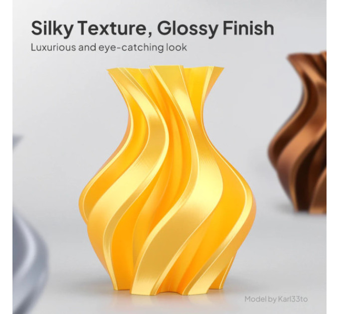 Філамент ELEGOO PLA Silk Red 1.75mm, екологічна паперова котушка, 1kg (50.203.0338)
