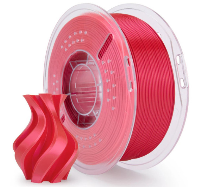Філамент ELEGOO PLA Silk Red 1.75mm, екологічна паперова котушка, 1kg (50.203.0338)