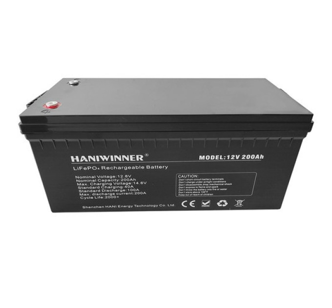 Літієва акумуляторна батарея HANIWINNER HD009-12 12,8 В 200 А*год LiFePO4