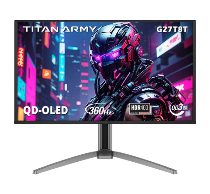 Ігровий монітор TITAN ARMY G27T8T, 26,5-дюймовий екран 2560*1440 QD-OLED   360 Гц