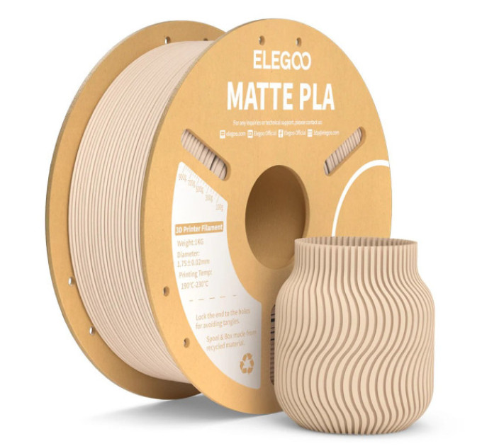 Філамент ELEGOO PLA Matte Beige 1.75mm, 1kg (50.203.0260)