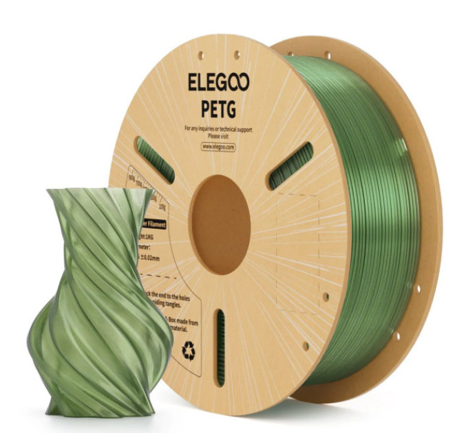 Філамент ELEGOO PETG Translucent Olive Green 1KG 1.75mm, 1kg (50.203.0777)