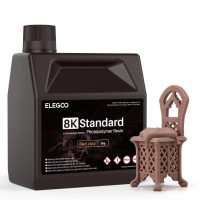 Фотополімерна смола для 3D принтера ELEGOO Standard Resin 8k 2000G Red Clay
