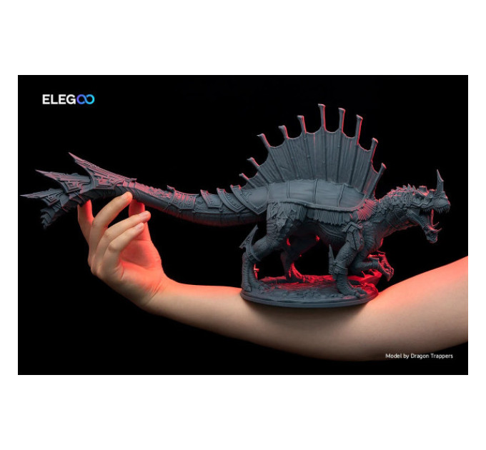 Фотополімерна смола для 3D принтера ELEGOO Water Washable Resin 8k 1000G Space Grey
