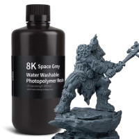 Фотополімерна смола для 3D принтера ELEGOO Water Washable Resin 8k 1000G Space Grey