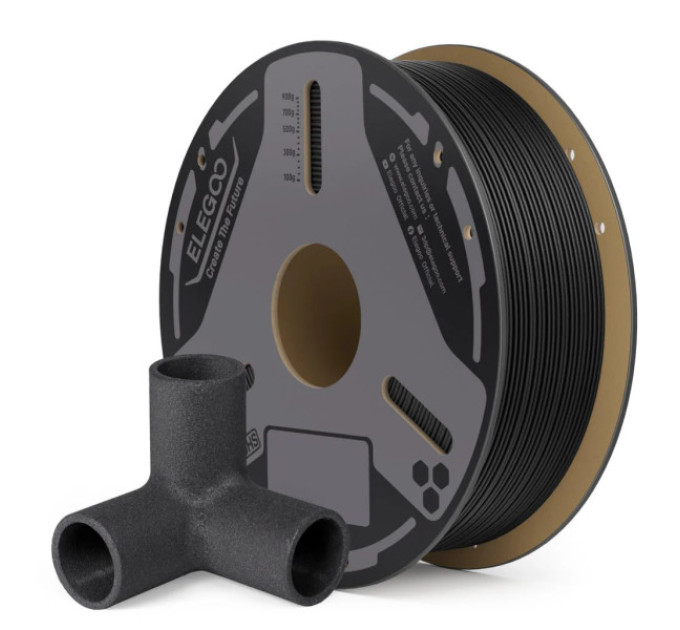 Філамент ELEGOO PET-CF Carbon Fiber Black 1KG 1.75mm, 1kg (50.203.0807)