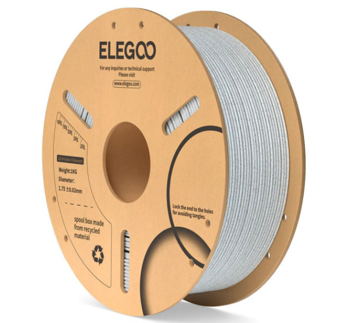 Філамент ELEGOO PLA Marble 1.75mm , екологічна паперова котушка, 1kg (50.203.0113)