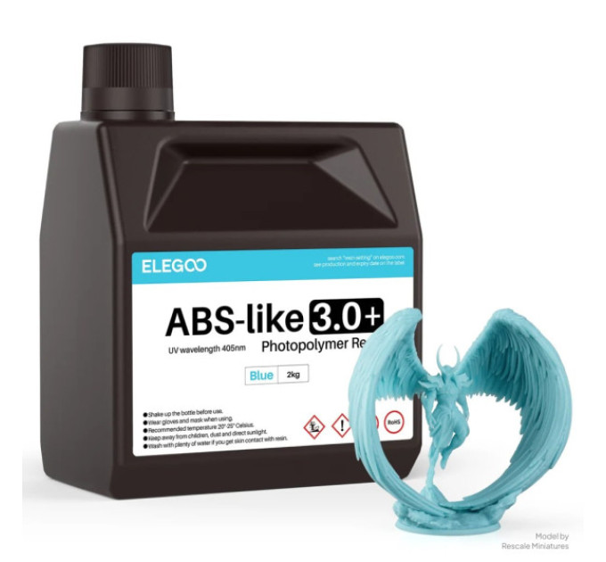 Фотополімерна смола для 3D принтера ELEGOO ABS-Like Resin V3.0+ 2000G Blue