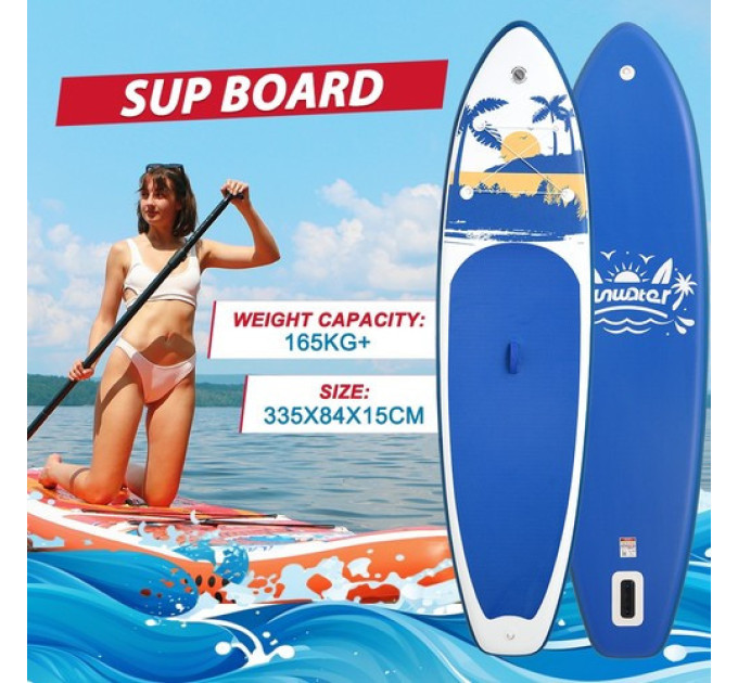 Дошка для веслування стоячи FunWater SUPFW31D 335*84*15 см темно-синя