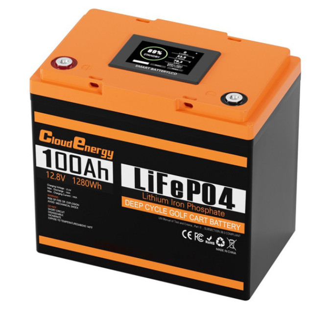 Акумулятор Cloudenergy 12V 100Ah LiFePO4 Резервне живлення