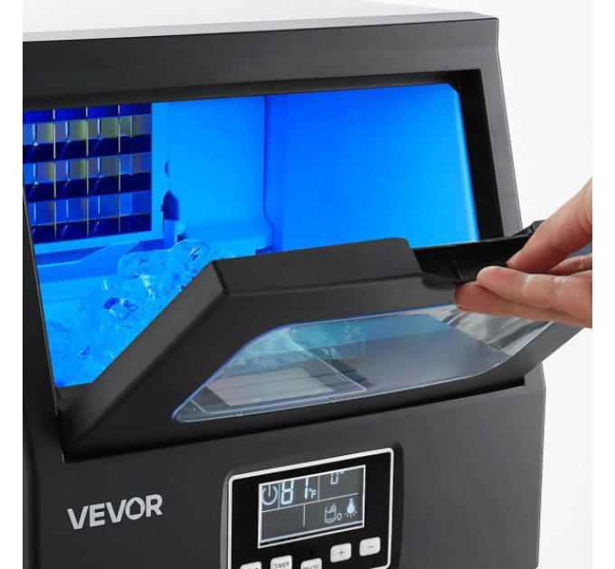 Льодогенератор Vevor 36 кг/24 год ємністю 5,44 кг