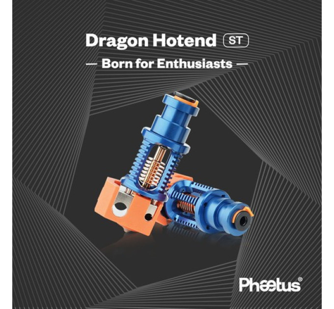 Хотенд Phaetus Dragon Standard Flow Edition, термостійкість 500 градусів, для Prusa/Creality CR-10