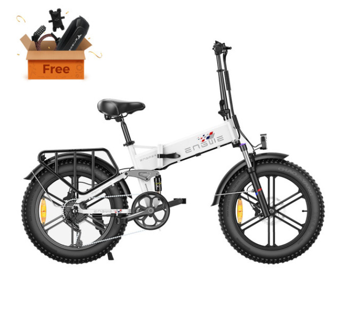 Складаний електричний велосипед ENGWE Engine X 20*4,0 Chaoyang Off-Road Fat Tires 250W - білий