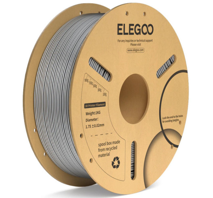 Філамент ELEGOO PLA+ Dark Blue 1.75mm , екологічна паперова котушка, 1kg (50.203.0072)