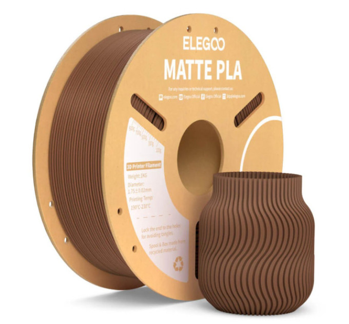 Філамент ELEGOO PLA Matte Earth Brown 1.75mm, 1kg (50.203.0736)