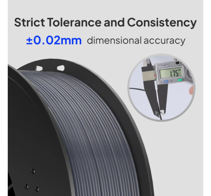 Філамент ELEGOO TPU95A Grey 1KG 1.75mm, 1kg (50.203.0573)