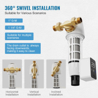 Мікронний осадовий фільтр для свердловини VEVOR Spin Down Filter BSK-T4-F3-G, 40 , 1" GM + 1 1/4" GM