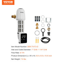 Мікронний осадовий фільтр для свердловини VEVOR Spin Down Filter BSK-T4-F3-G, 40 , 1" GM + 1 1/4" GM