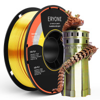 Триколірний PLA-філамент ERYONE  1 кг - золото + срібло + мідь