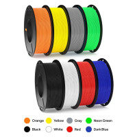 Набір філаментів ELEGOO Black/White/Red/Dark Blue/Grey/Orange/Yellow/Neon Green 250x8 (50.203.0508) Набір філаментів ELEGOO Black/White/Red/Dark Blue/Grey/Orange/Yellow/Neon Green 250x8 (50.203.0508)