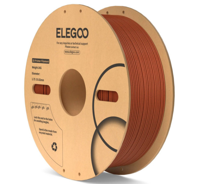 Філамент ELEGOO PLA Marble Brick Red 1.75mm , екологічна паперова котушка, 1kg (50.203.0531)