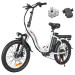 Складаний електровелосипед SAMEBIKE CY20, двигун 350 Вт, акумулятор 36 В 12 Аг - білий