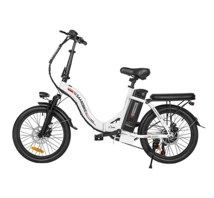 Складаний електровелосипед SAMEBIKE CY20, двигун 350 Вт, акумулятор 36 В 12 Аг - білий