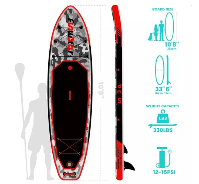 Надувна дошка для веслування стоячи FunWater SUPFW10B
