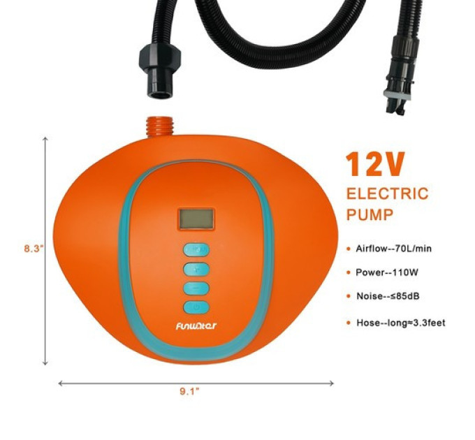 Електричний насос високого тиску FunWater для сапборду стоячи - літієва батарея