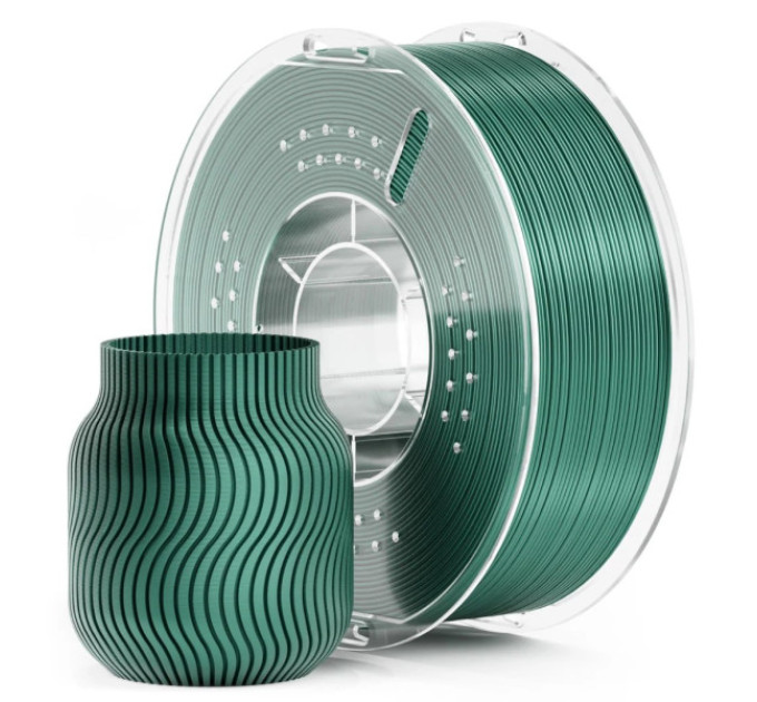 Філамент ELEGOO PLA Metallic Green 1.75mm, екологічна паперова котушка, 1kg (50.203.0743)