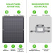 Комплект LIONSHEE LS-PV800Mi 800 Вт, 4 панелі × 200 Вт + мікроінвертор 800 Вт, ККД 23,5%