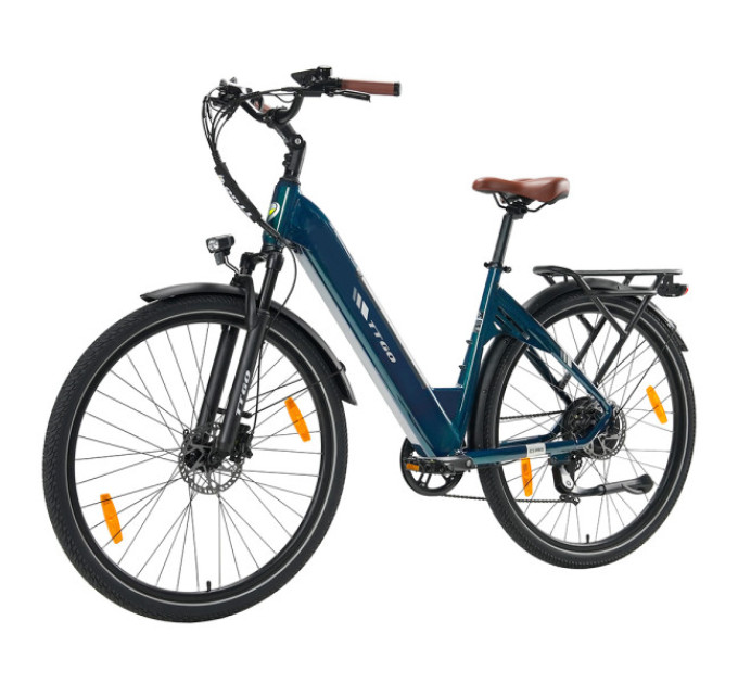 Електричний велосипед TTGO C3 Pro, двигун 250 Вт, акумулятор 36 В 20 Аг - синій