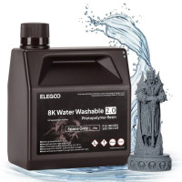 Фотополімерна смола для 3D принтера ELEGOO Water Washable V2.0 Resin 8k 2000G Space Grey