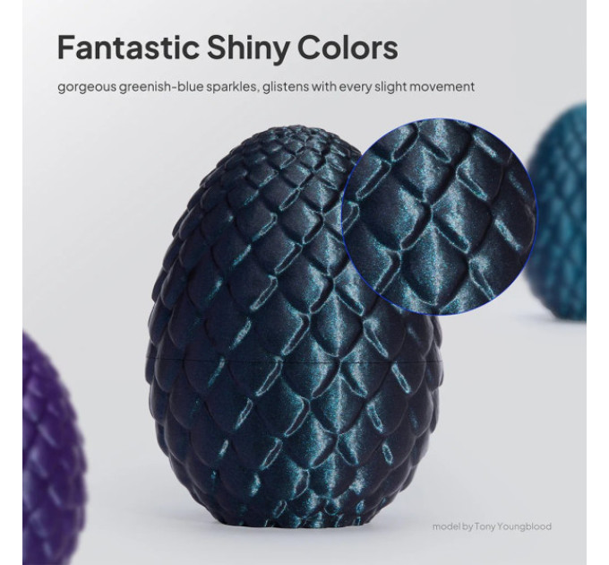 Філамент ELEGOO PLA Galaxy Peacock Blue 1.75mm, 1kg (50.203.0261)