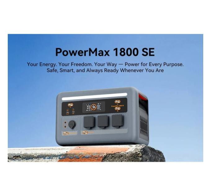 Зарядна станція Blackview Oscal PowerMax 1800 SE 1024Wh LiFePO₄ Battery, 1800W Rated / 3600W Surge