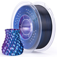 Філамент ELEGOO PLA Silk Blue Purple Black 1.75mm, екологічна паперова котушка, 1kg (50.203.0336)
