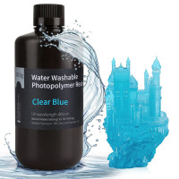 Фотополімерна смола для 3D принтера ELEGOO Water Washable Resin 1000G Clear Blue