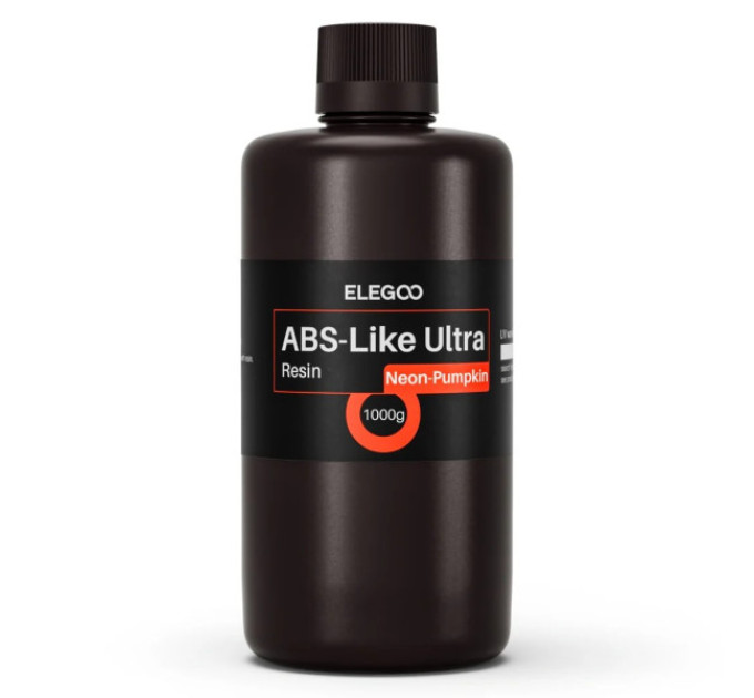 Фотополімерна смола для 3D принтера ELEGOO ABS-Like Ultra Resin 1000G Neon-Pumpkin