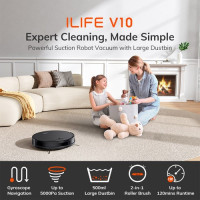 Робот-пилосос ILIFE V10, потужність всмоктування 5000 Па