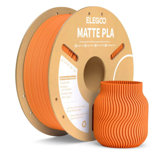 Філамент ELEGOO PLA Matte Orange 1.75mm, 1kg (50.203.0737)