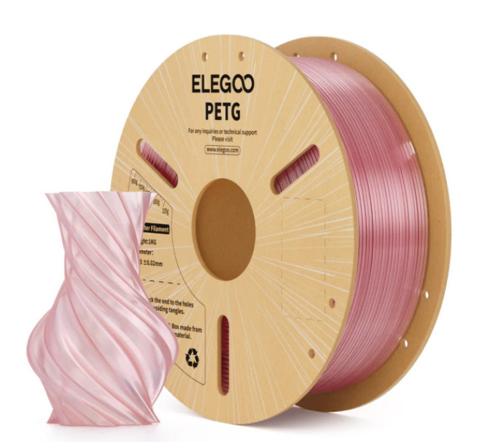Філамент ELEGOO PETG Translucent Pink 1KG 1.75mm, 1kg (50.203.0779)