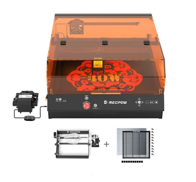 Лазер Mecpow X4 Pro 40 Вт FDA класу 1 + роторний ролик + лазерна платформа